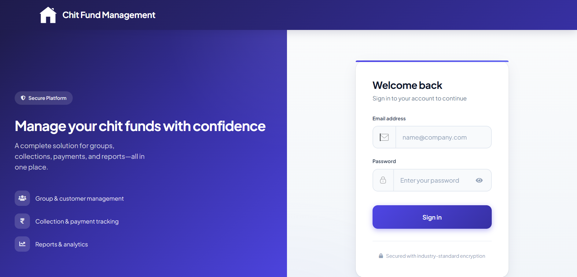 Chitfund Management System poster